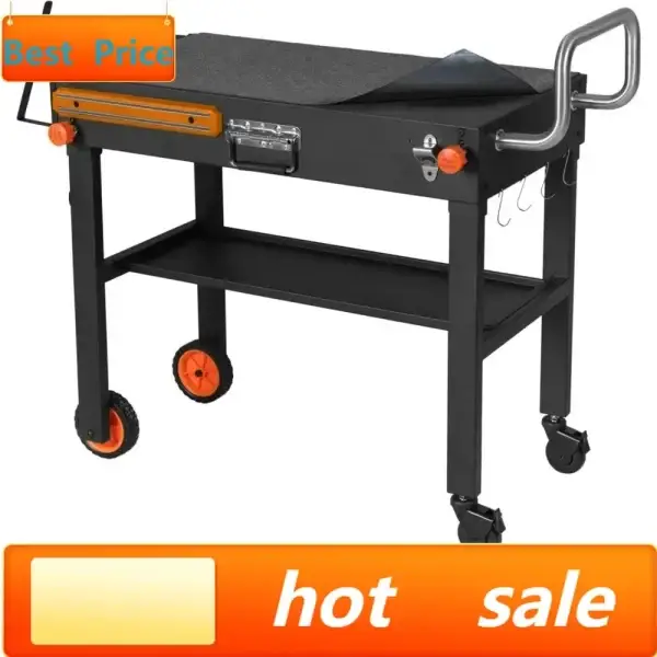 Portable Outdoor Grill Cart for Blackstone Griddle and Weber